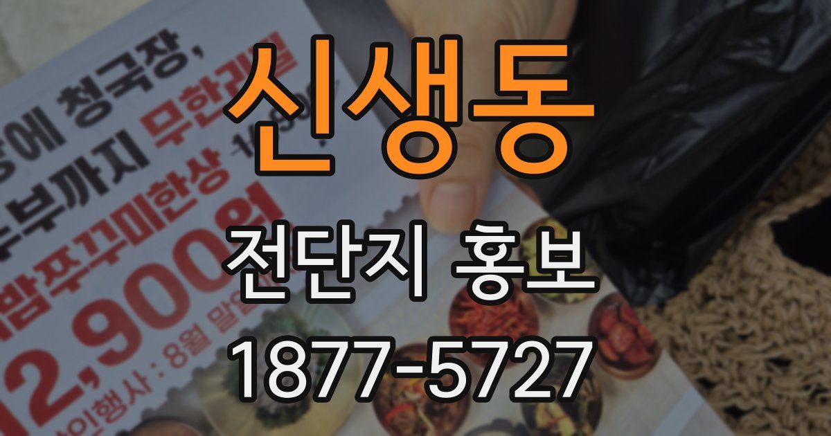 신생동 전단지 홍보