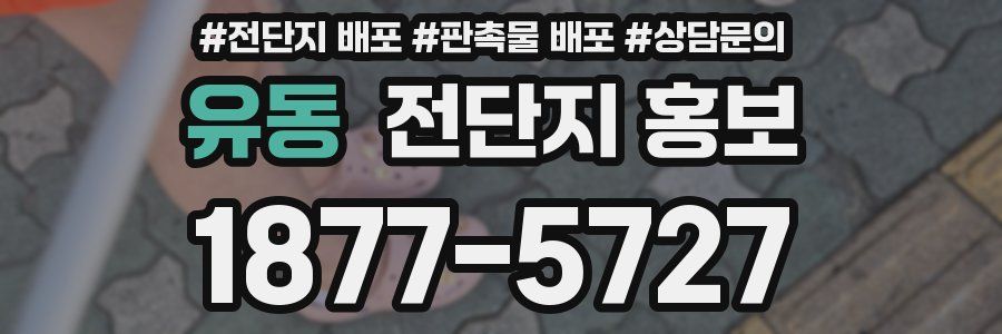 유동 전단지 홍보
