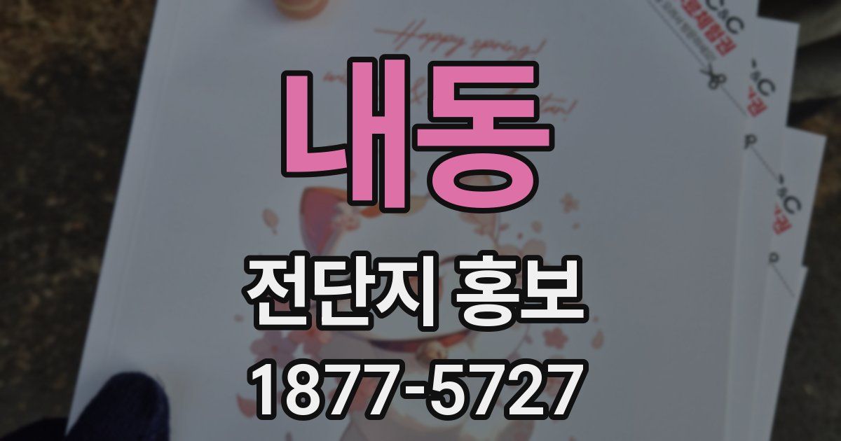 내동 전단지 홍보