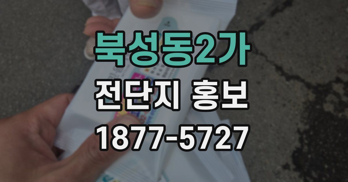 북성동2가 전단지 홍보