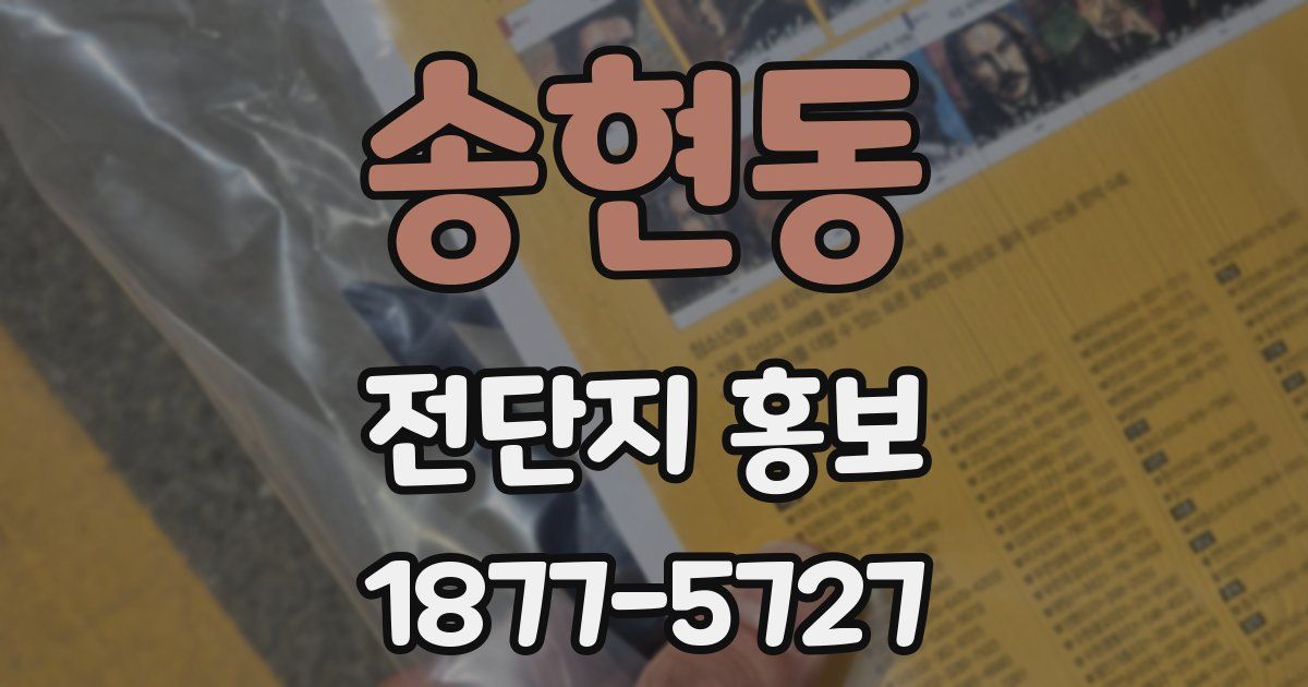 송현동 전단지 홍보