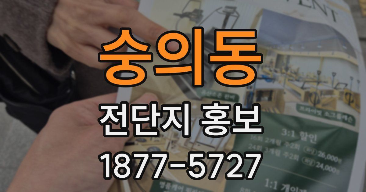 숭의동 전단지 홍보