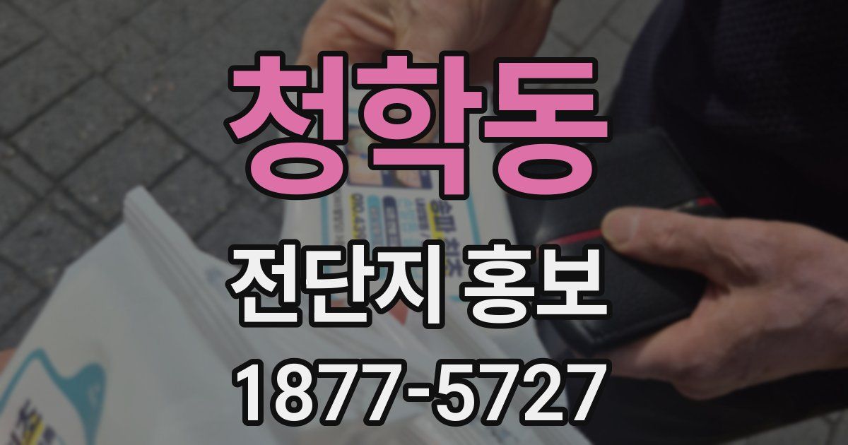 청학동 전단지 홍보