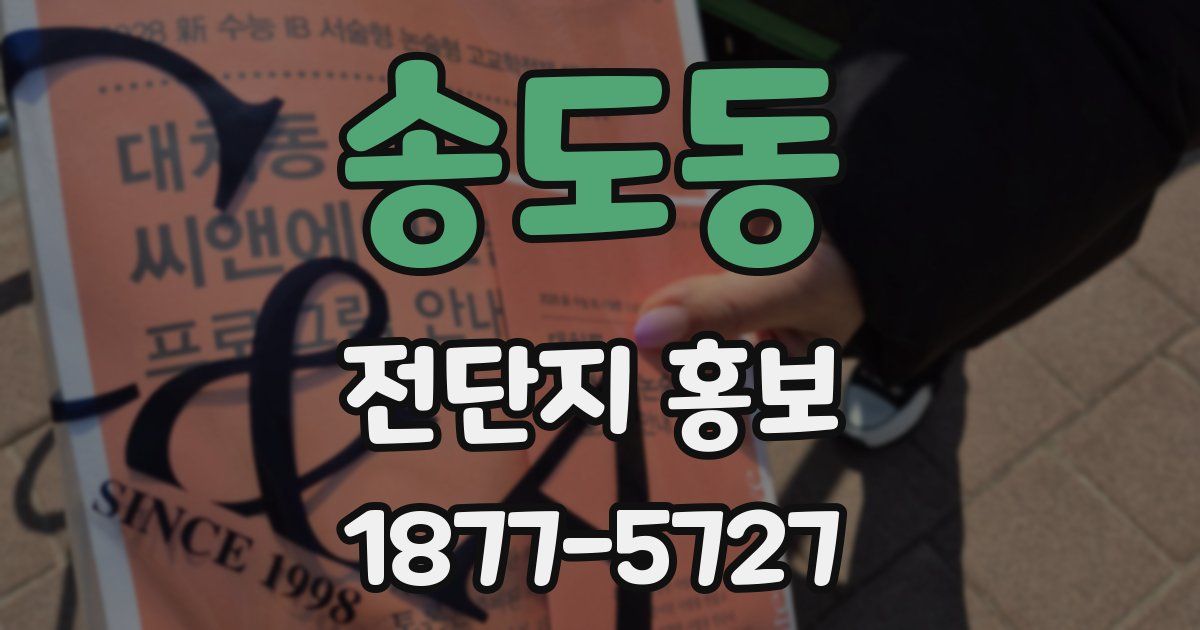 송도동 전단지 홍보