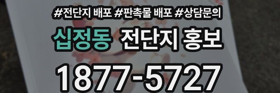 십정동 전단지 홍보