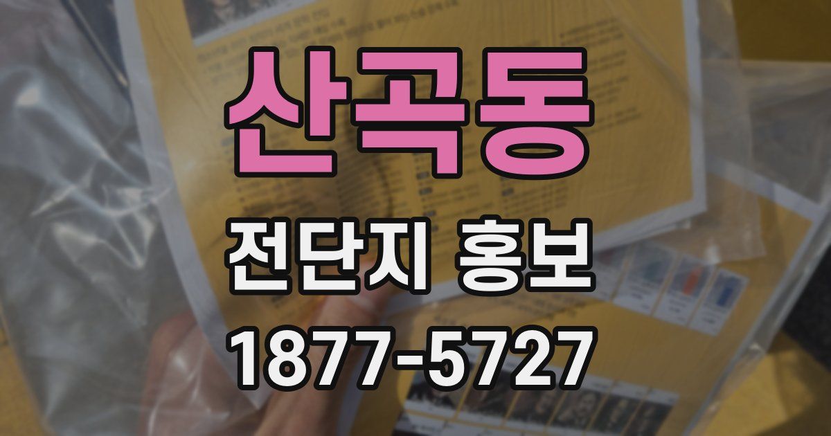 산곡동 전단지 홍보