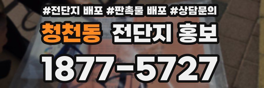청천동 전단지 홍보