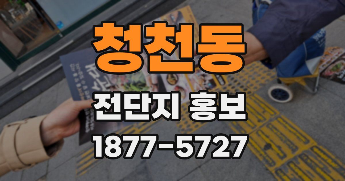 청천동 전단지 홍보