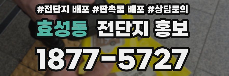 효성동 전단지 홍보