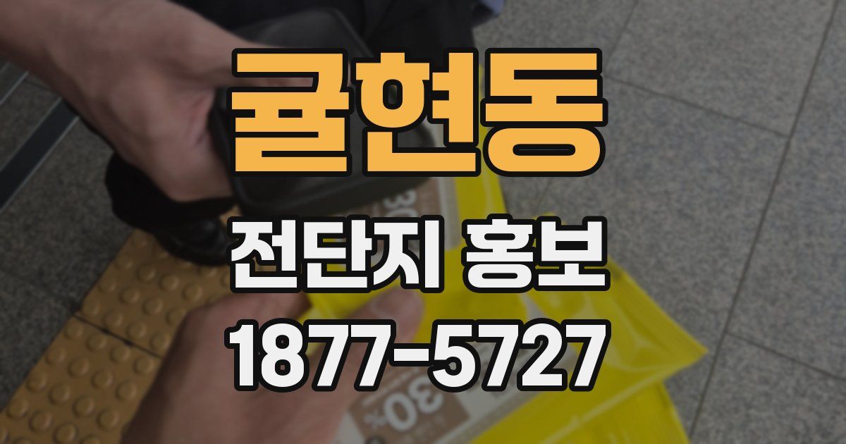 귤현동 전단지 홍보