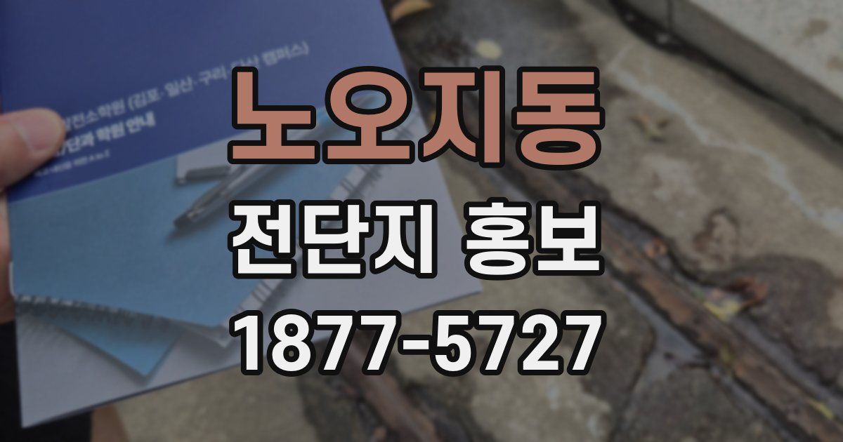 노오지동 전단지 홍보