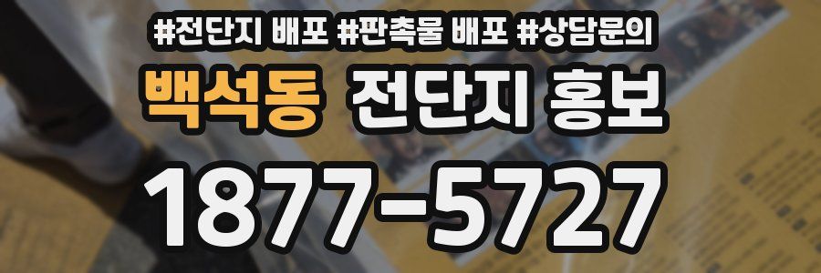 백석동 전단지 홍보