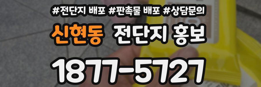 신현동 전단지 홍보
