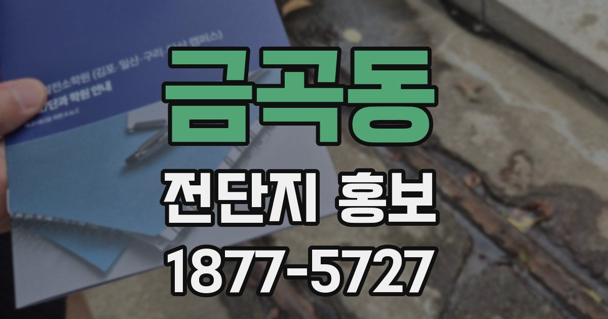 금곡동 전단지 홍보