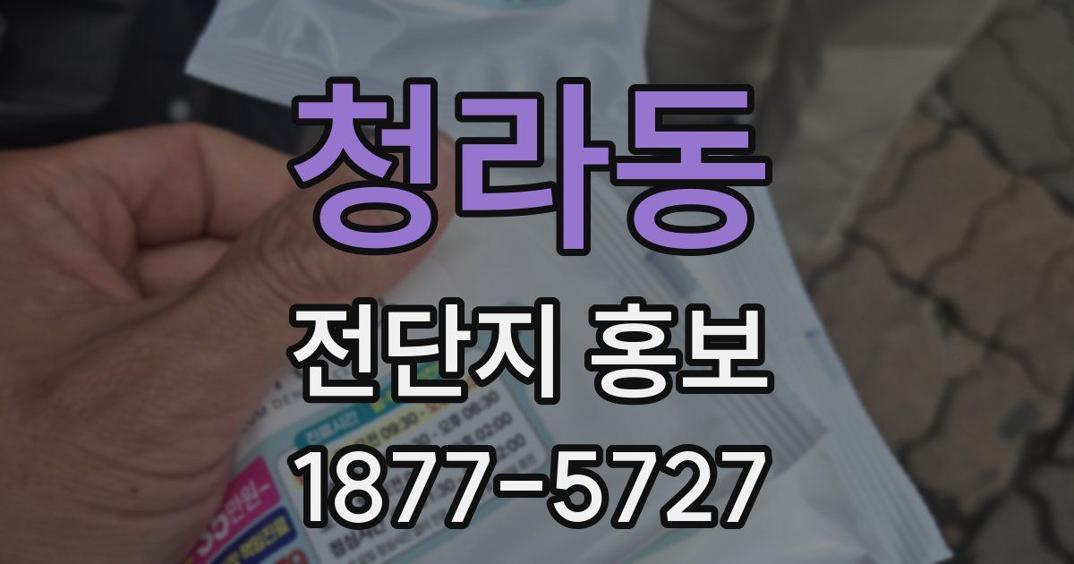청라동 전단지 홍보