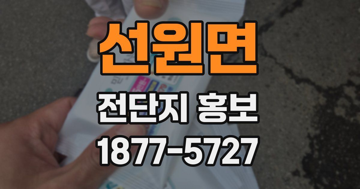 선원면 전단지 홍보