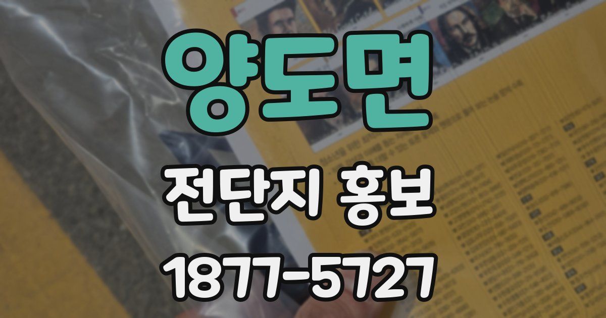 양도면 전단지 홍보