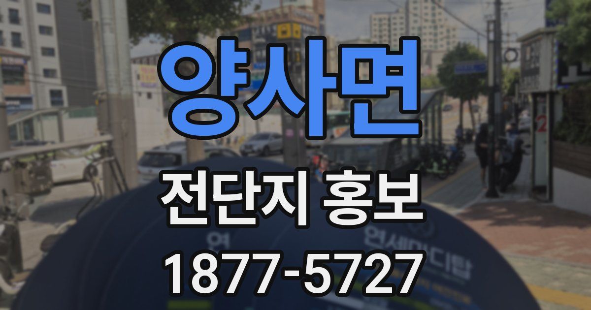 양사면 전단지 홍보