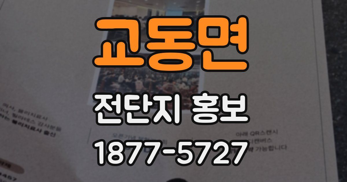 교동면 전단지 홍보