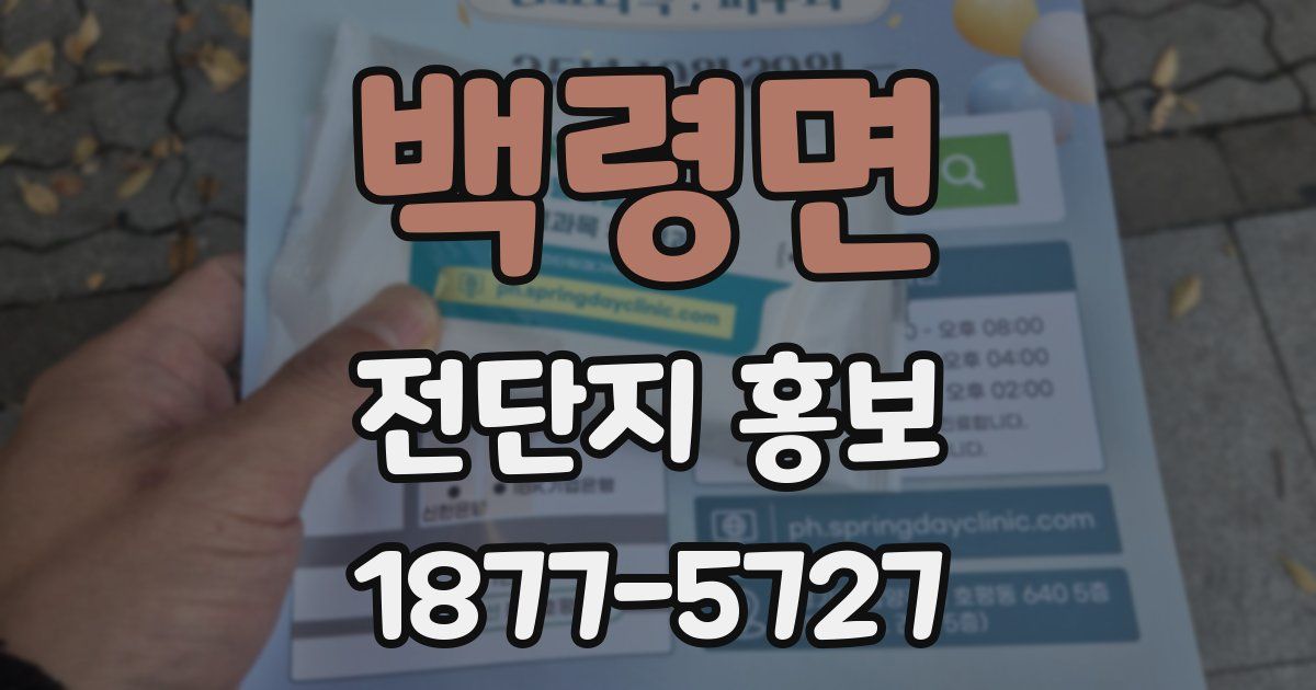 백령면 전단지 홍보