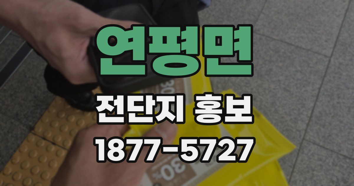 연평면 전단지 홍보