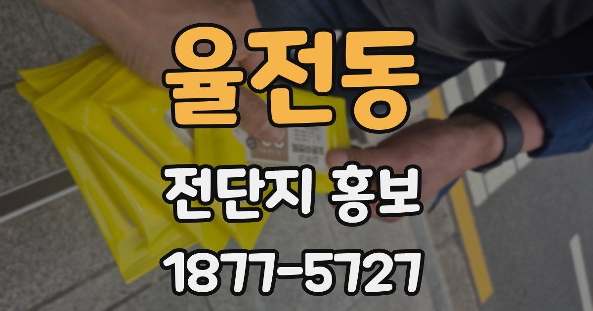 율전동 전단지 홍보