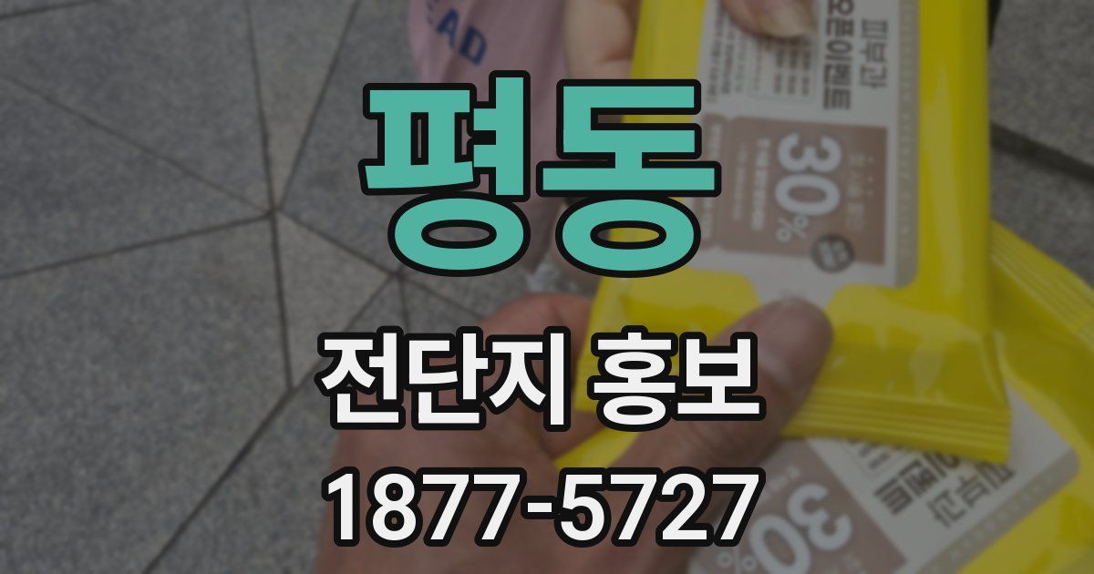 평동 전단지 홍보