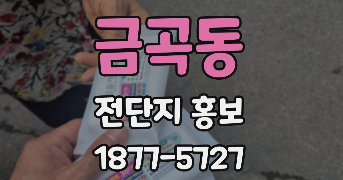 금곡동 전단지 홍보