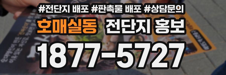 호매실동 전단지 홍보