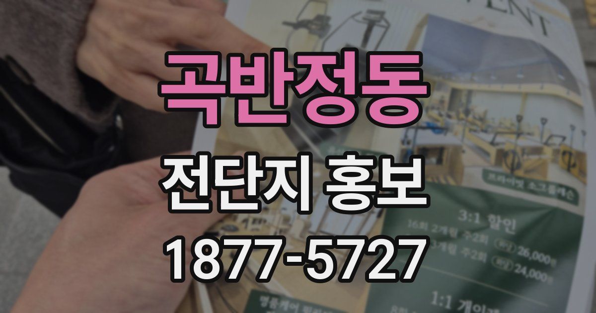 곡반정동 전단지 홍보