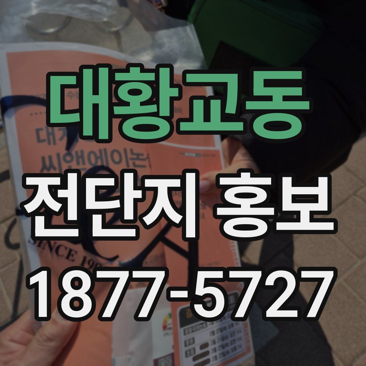 대황교동 전단지 홍보
