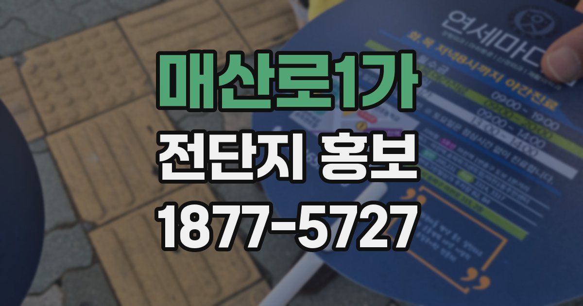 매산로1가 전단지 홍보