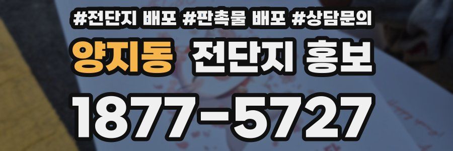 양지동 전단지 홍보
