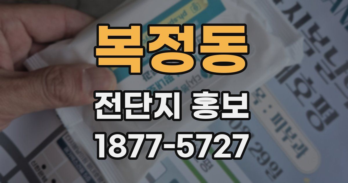 복정동 전단지 홍보