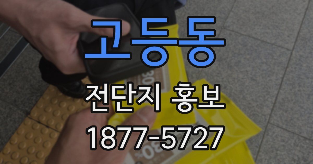 고등동 전단지 홍보