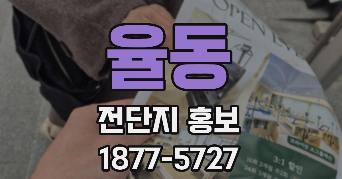 율동 전단지 홍보