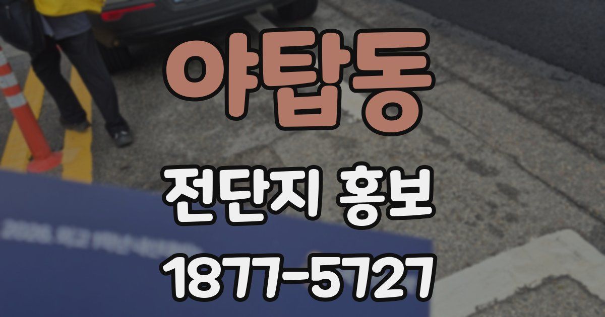 야탑동 전단지 홍보