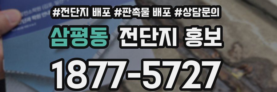 삼평동 전단지 홍보