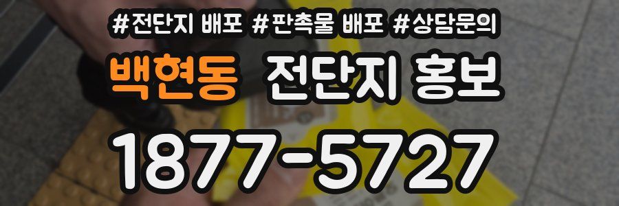 백현동 전단지 홍보