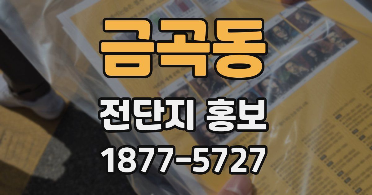 금곡동 전단지 홍보