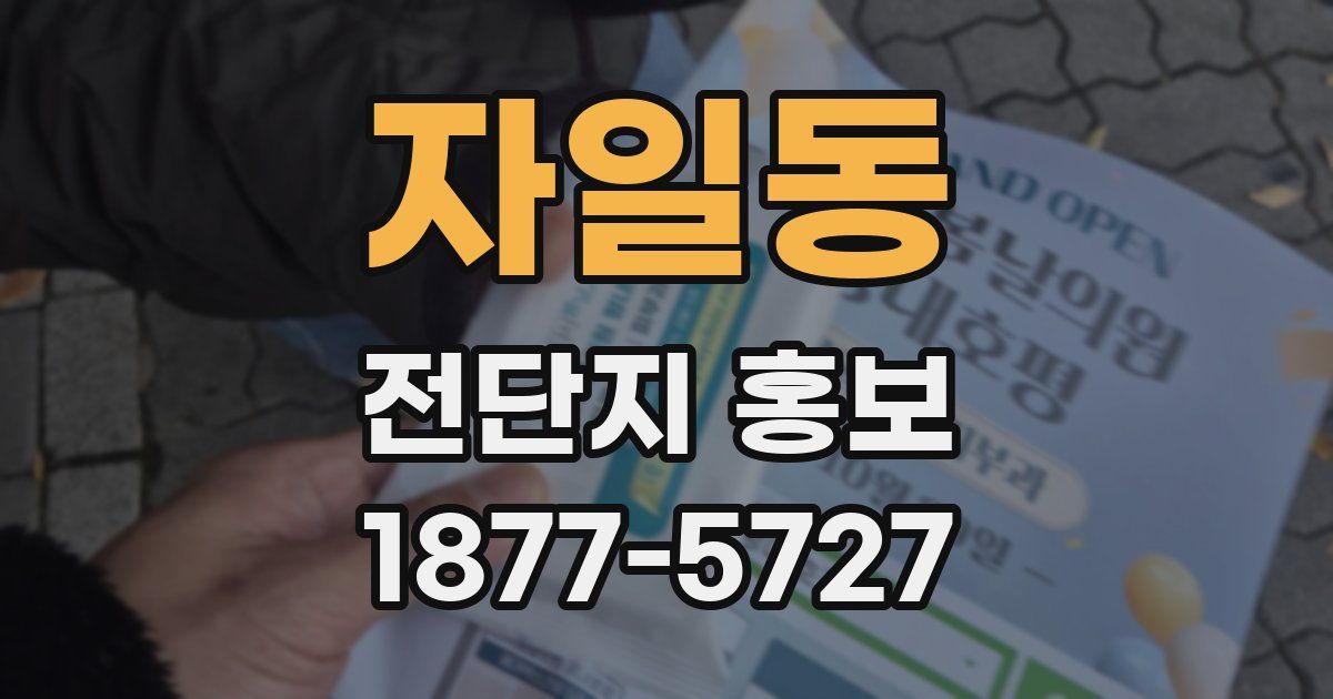 자일동 전단지 홍보