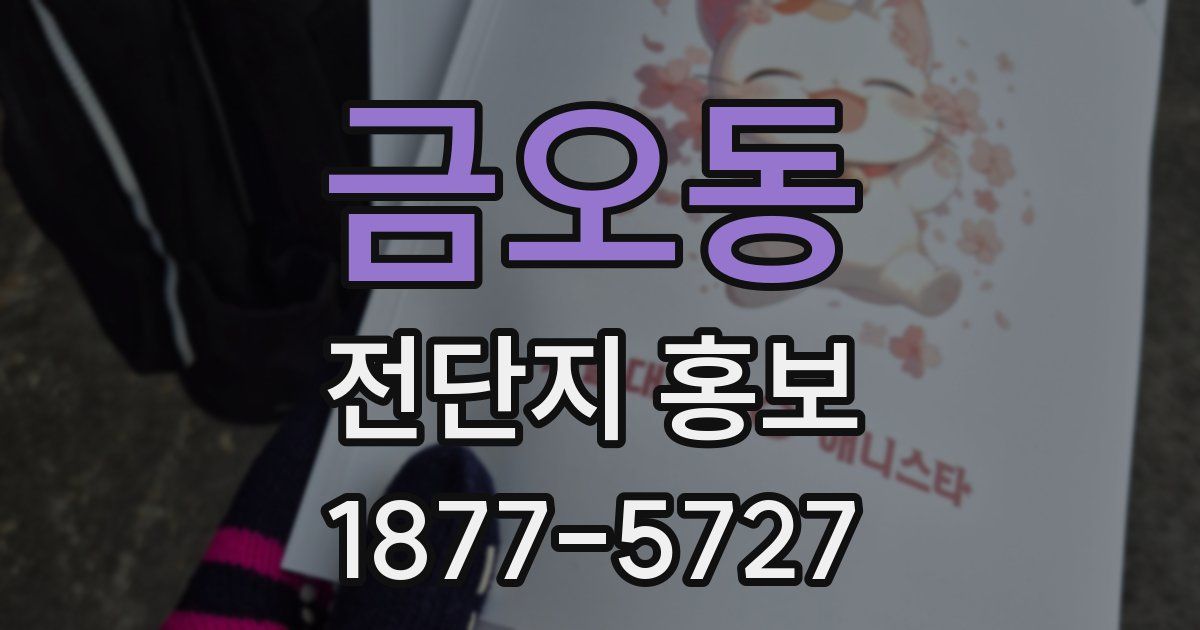 금오동 전단지 홍보