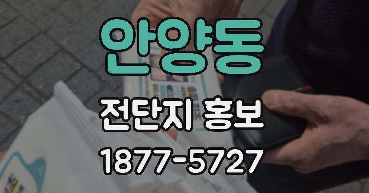 안양동 전단지 홍보