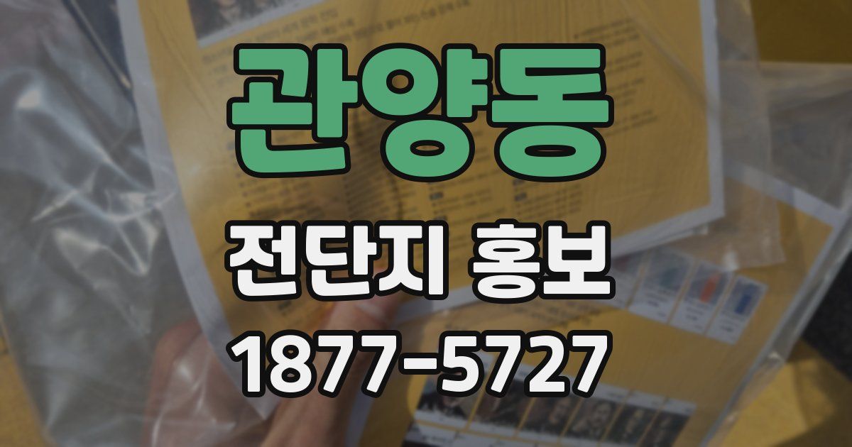관양동 전단지 홍보
