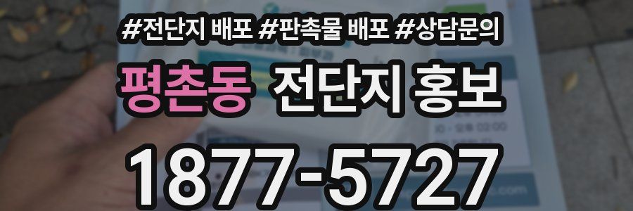 평촌동 전단지 홍보