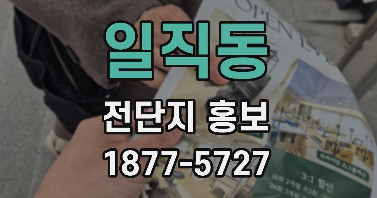 일직동 전단지 홍보