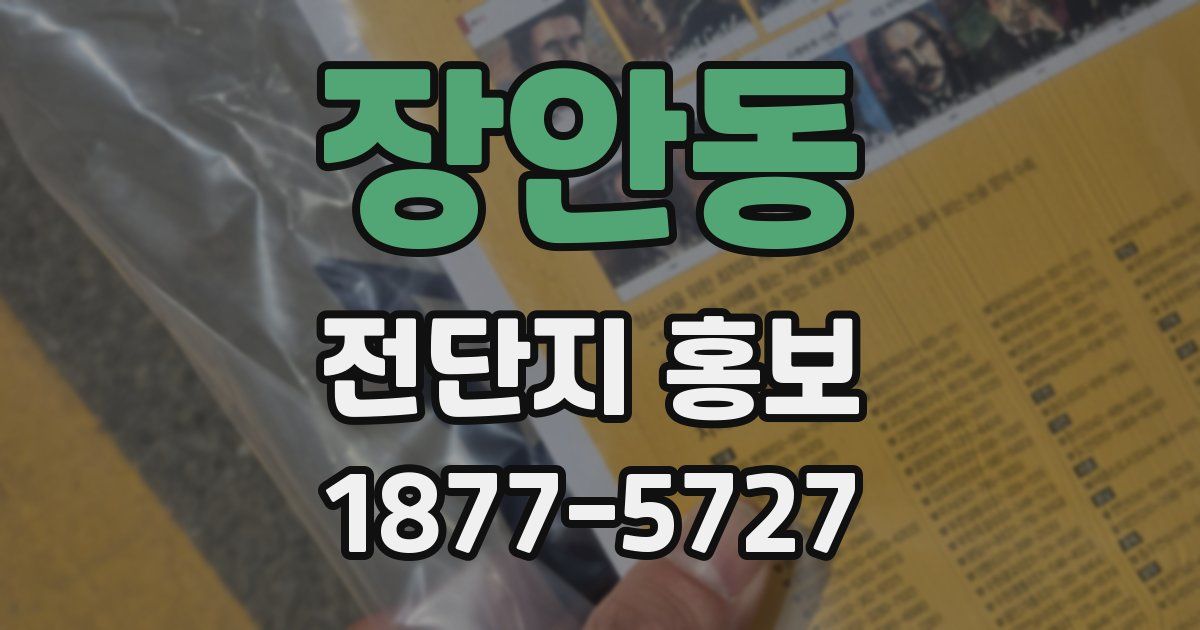 장안동 전단지 홍보