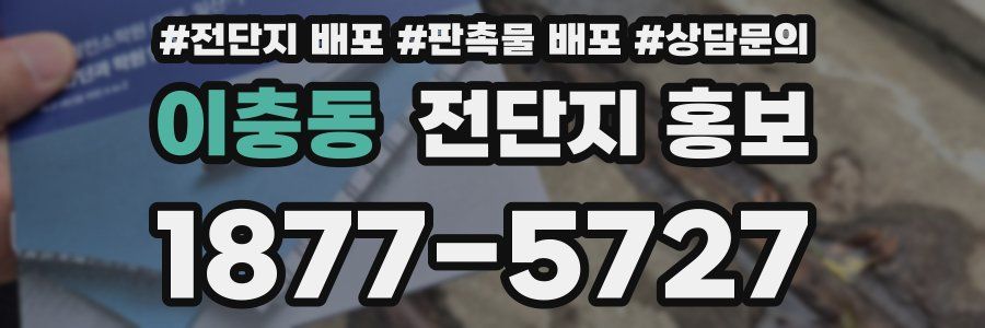 이충동 전단지 홍보