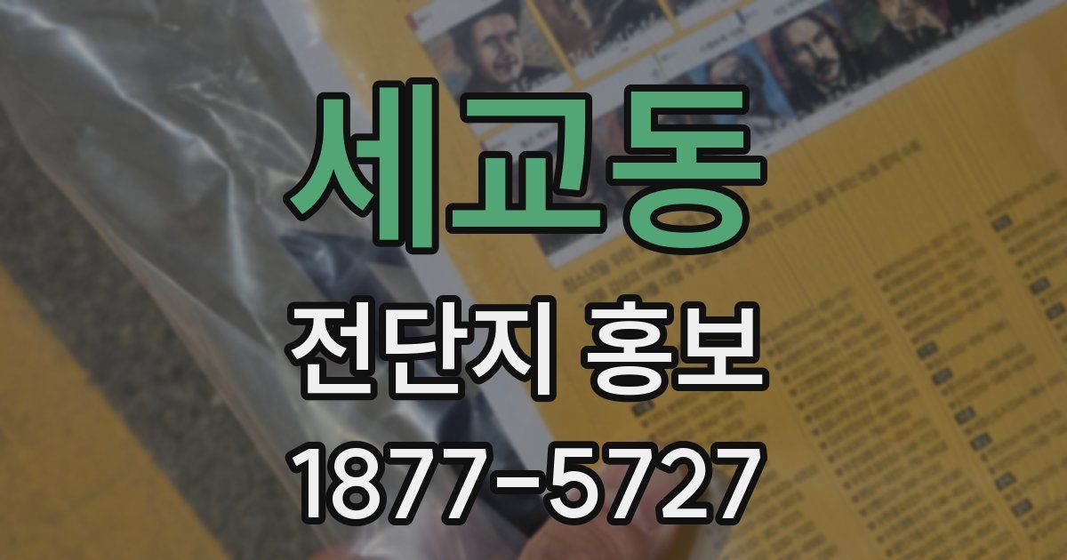 세교동 전단지 홍보