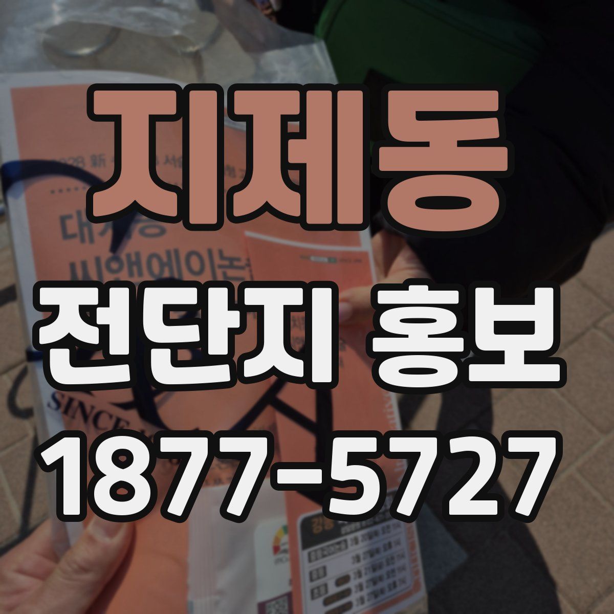 지제동 전단지 홍보
